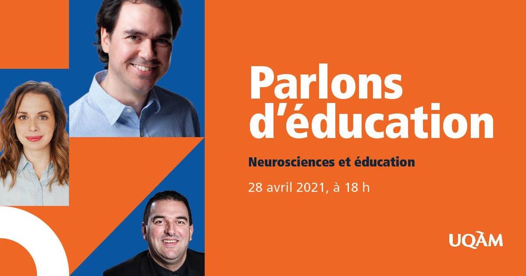 SteveMasson's tweet image. Je parlerai de neuroéducation avec Lorie-Marlène Brault Foisy dans le cadre des webinaires « Parlons d'éducation » organisés par le Bureau des diplômés de l'UQAM. C'est aujourd'hui, le 28 avril, à 18h (heure du Québec). facebook.com/events/1489811…