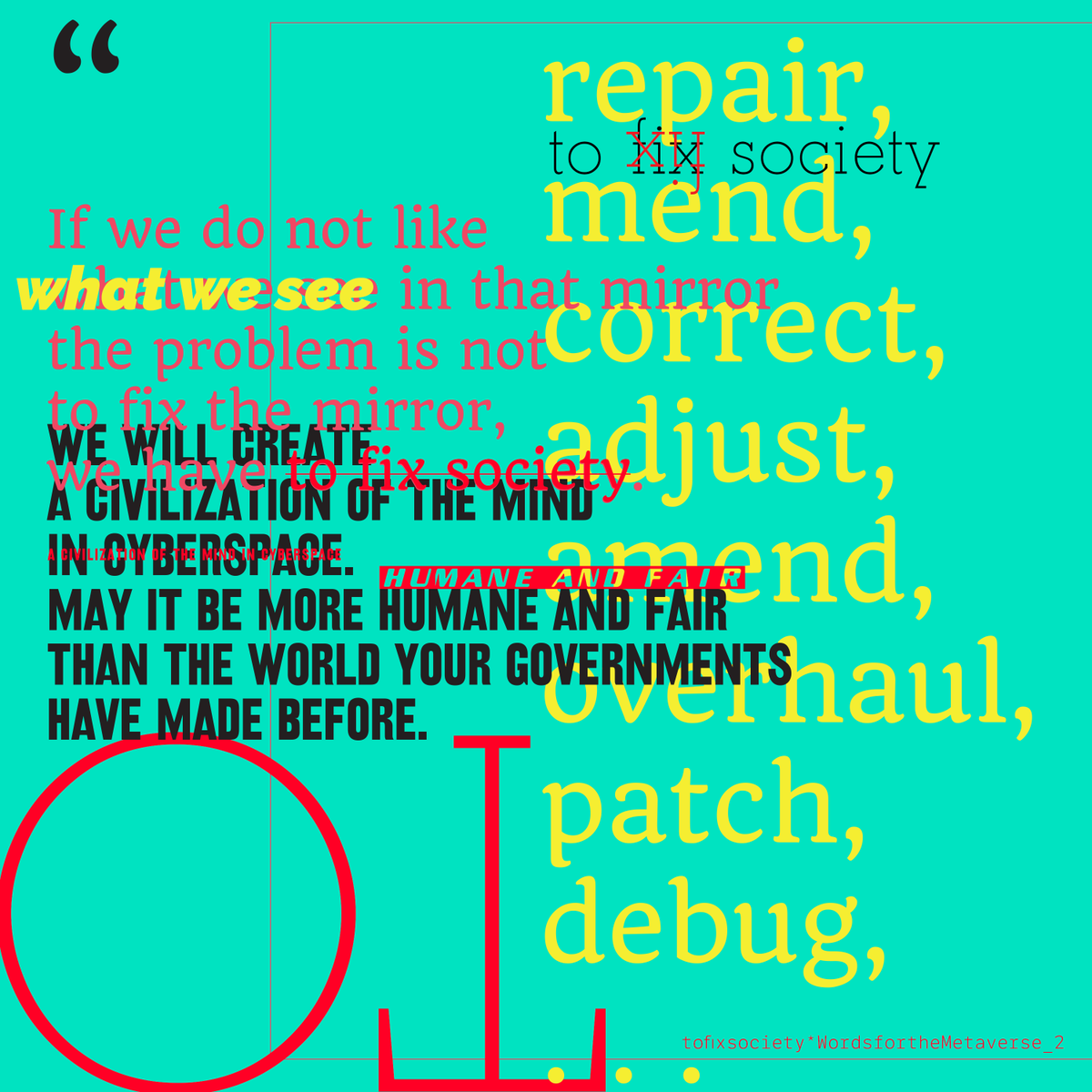 theoverview_'s tweet photo. To fix society · Words for the Metaverse · #2

https://t.co/wXQEw4PIIU
edition of 48 NFTs, first 36 for free

#SOCIETY #WordsfortheMetaverse #theoverview_ #OBJKT4OBJKT #hicetnunc https://t.co/GBPuCHLRKE