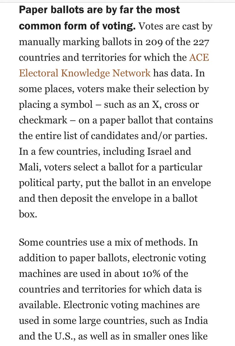 Just like KY & SC, results & data demonstrably changed when states shifted to electronic voting.Maybe that’s why 209 out of 227 countries use  #Paperballots Georgia changed after shero Stacey Abrams energized the voters...but also after she helped get ES&S out of their state