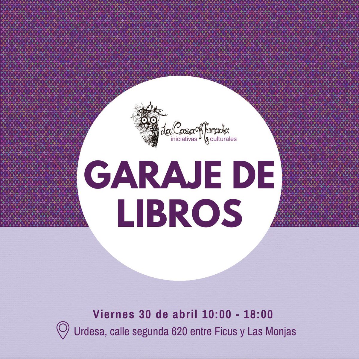 casamoradaEC's tweet photo. ¡Este viernes! Un día en la Casa de los libros en Urdesa. #GYELEE en #lacasamoradaEC https://t.co/WUlTFt9HSJ