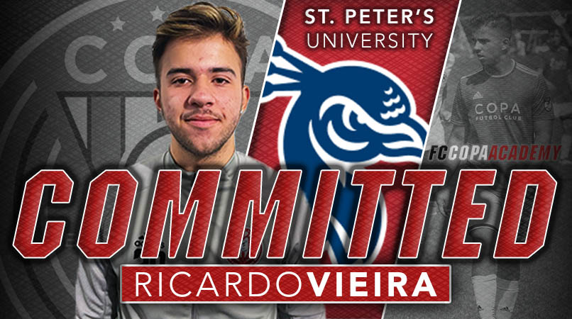 FCCopa's tweet photo. Congratulations to Ricardo Vieira, B03 Black, on his commitment to play collegiate soccer at Saint Peter's University !  

Read more about Ricardo's Copa journey here: https://t.co/4DoNdCg79Q 

@TheSoccerWire @saintpetersuniv @peacocksMSOC

#WEARECOPA #TheCopaWay #CopaCommits https://t.co/MB0P8E9yEy