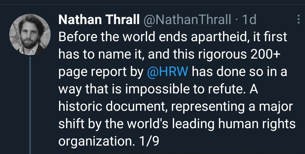 I saw people here attributing high credibility to the HRW apartheid report mainly because it's very long (217p) and has 865 footnotes. Someone even said it's "impossible to refute"!So I made a quick analysis of those footnotes. Here's what I found out. >>