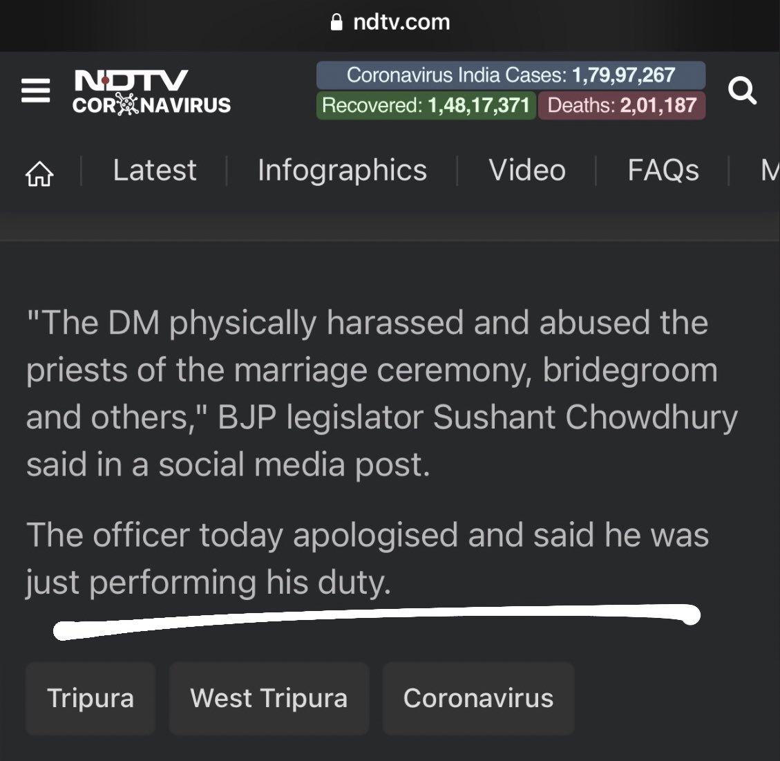 _Govind_Pareek's tweet image. This is what you are preforming? You can’t slap anyone- even a criminal. This is illegal and can get you into trouble.
Powers under law are immense and adequate and this does not extend to slapping or any form of physical violence.
#DM_Agartala 
#TripuraDM 
#shaileshkumaryadav