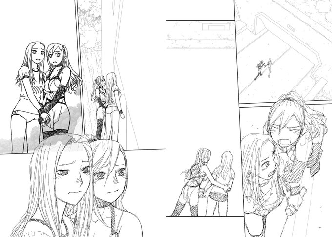 見開き単位で作業してた連載の下描き台詞フキダシ擬音無しバージョン…35↓

もう朝だとゆーのにエッチな絵でゴメン_φ(T▽T;) 