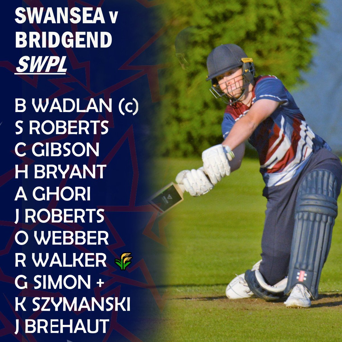 🏆@swpcl 
🏏5️⃣0️⃣overs
⏰12.30
🗓Saturday 1st May
🆚<a href="/BridgendTownCC/">Bridgend Town CC</a> 
📍Home (St Helens)
🔵Coloured Clothing

🦢⚪️🔵🏏