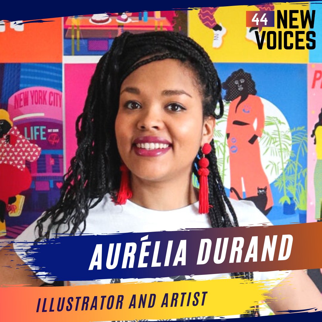 Meet Aurélia Durand, a French illustrator &amp; visual artist whose work highlights people of color. One of Aurélia's most notable achievements is being the illustrator of the #NYT bestseller "This book is Anti-racist." Learn more about Aurélia at 44newvoices.org