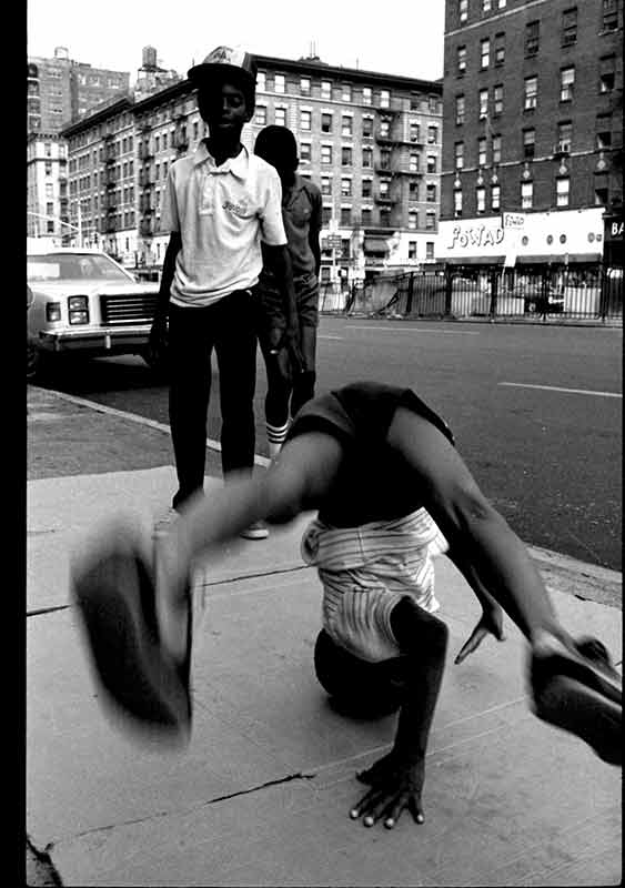 The Art of Album Covers .A young breakdancer on the streets of New York, 1980s.Photo by Henry Chalfant.Used by West Street Mob on Break Dance - Electric Boogie, part of the Back To The Old School series, released 1999