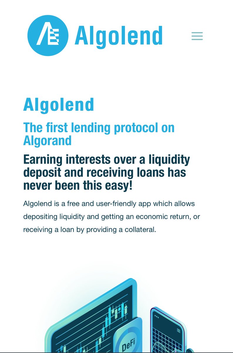 JSB732961131's tweet photo. An other project on its way
#Algolend @Algolend_

#Algorand #ALGO $ALGO https://t.co/lv7d7VJqXS