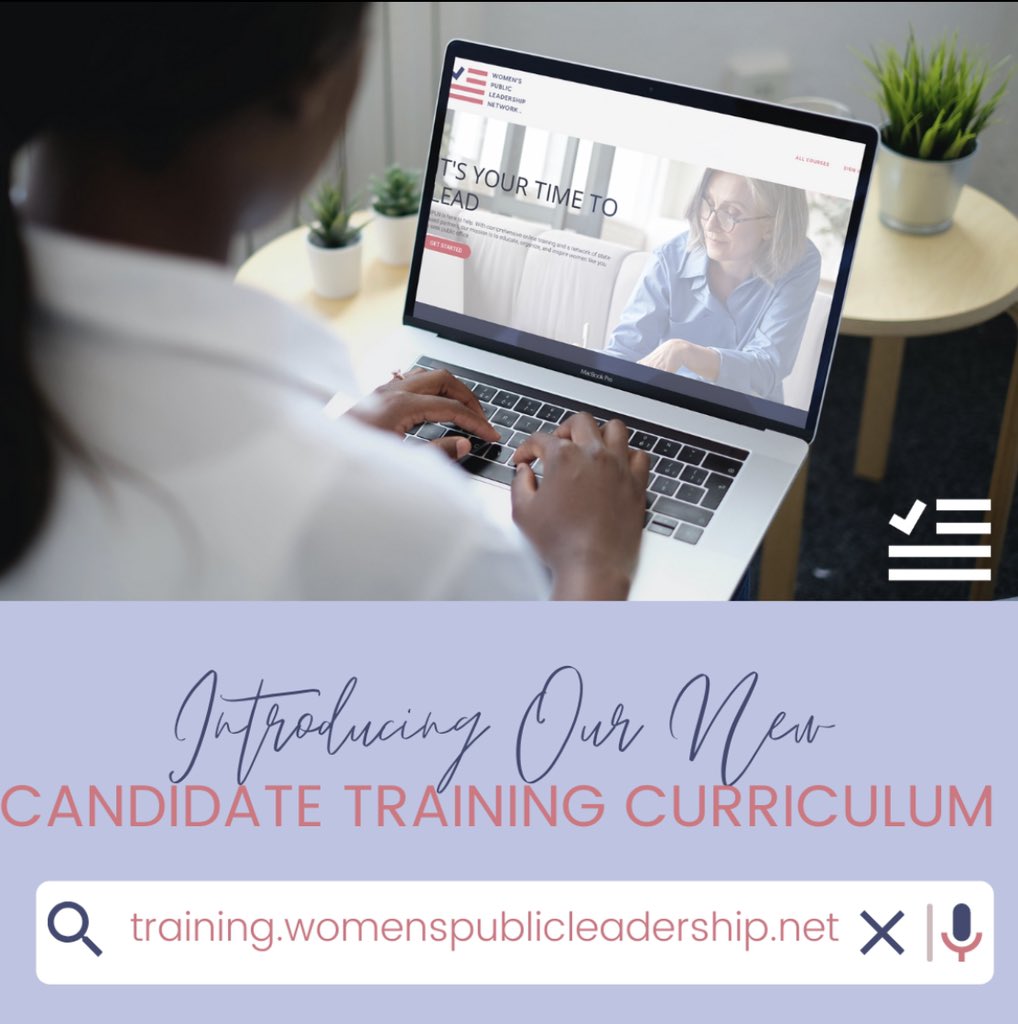 If you’re thinking of running for office, check out WPLN’s new online training curriculum! Each course is free and includes great resources for women wherever they are on their political journey: training.womenspublicleadership.net