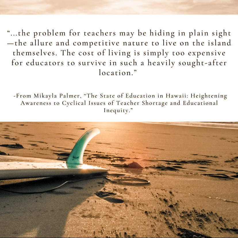 LOGOS_Research's tweet image. Want to learn more about the shortage of educators in Hawaii? Check out Mikayla Palmer&apos;s piece from our 13th volume of LOGOS!