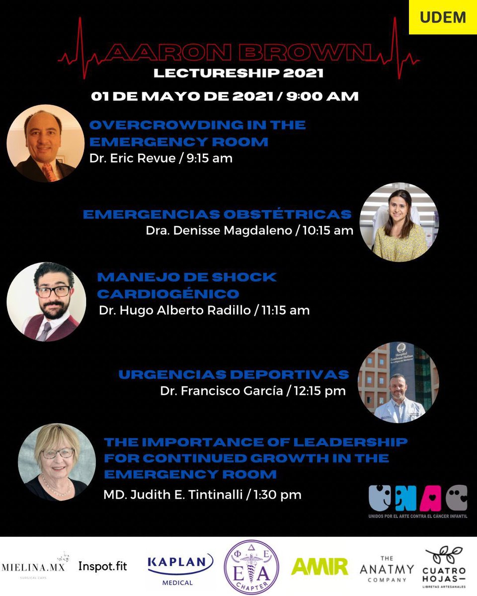 phide_udem's tweet photo. ¿Quieren saber más sobre el congreso de este sábado el IX Aaron Brown Lectureship Edición Emergencias Médicas🚑? 
Abro hilo con toda la información sobre el evento 🧵 https://t.co/zXiSRnU69C