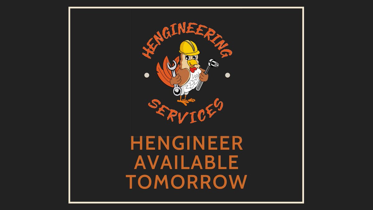 We've had a cancellation tomorrow (don't worry, we understand sometimes things crop up), so we've got a Hengineer available for a few hours, depending on location. Get in touch with Simon on 07534 736203 to book a service or repair. First come, first serviced or repaired!
