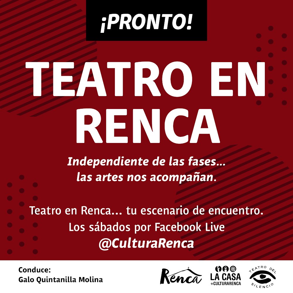 ¡Quédate atento a nuestras redes sociales y entérate de todas las sorpresas que estamos preparando para ti! #TeatroEnRenca #EnRencaSomosCultura <a href="/Muni_Renca/">Municipalidad Renca</a>