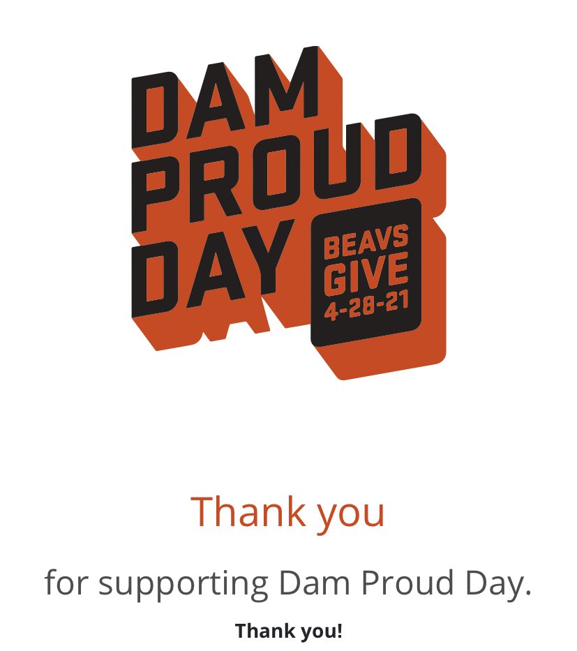 Couldn’t decide, so I just split my donation across all groups. Never been a student, but I love everything @OregonState is about. What a class institution that serves its community on the other side of the nation with pride! #DamProudDay #BeavsGive #BeaverNation