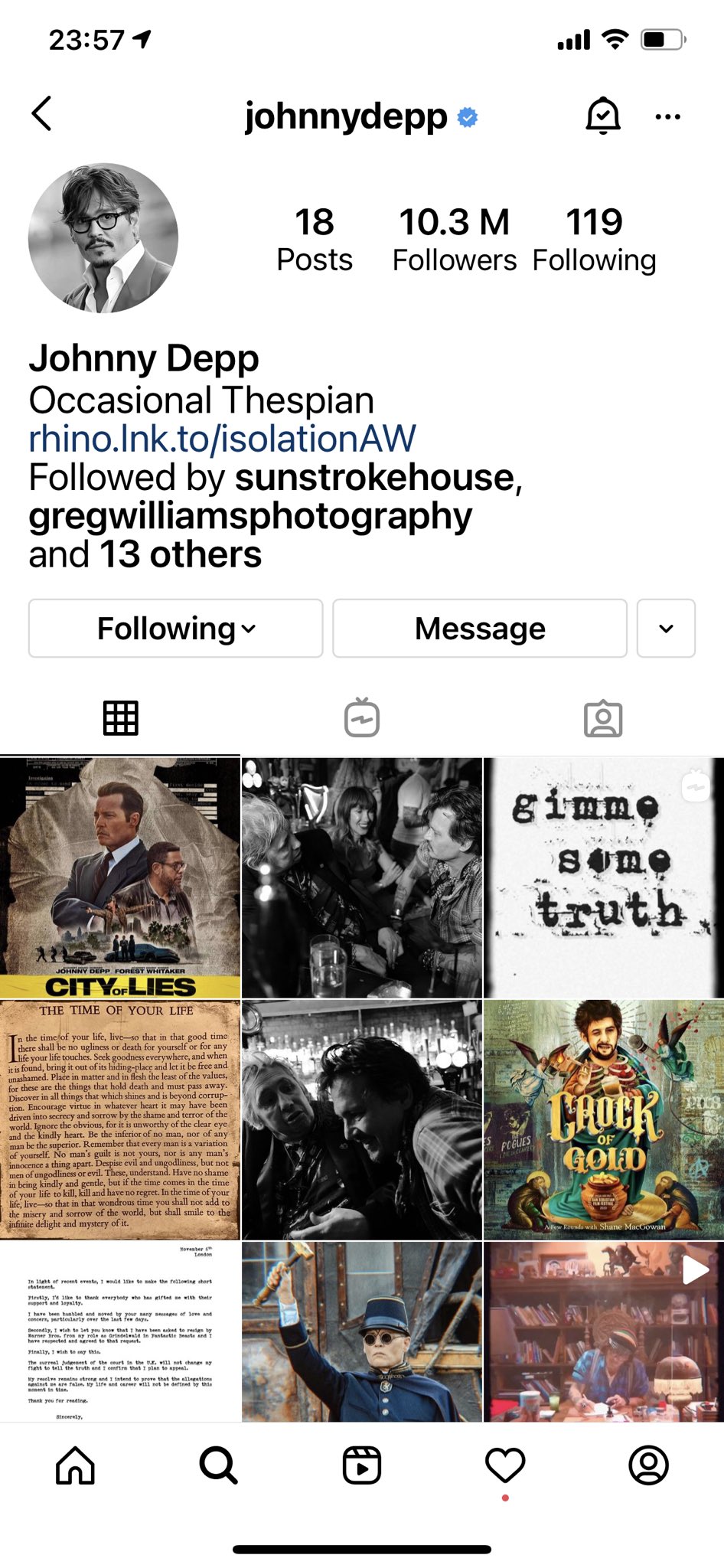 44+ Johnny Depp Instagram Followers johnny depp vs amber heard hearsay video