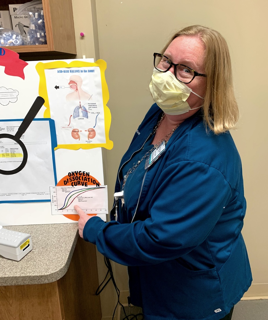 saintlukeskc's tweet image. Laboratory detectives at Allen County Regional Hospital celebrated #LabWeek2021 last week with a &quot;Mystery Diagnosis&quot; workshop. Fellow staff members were invited into the lab to learn more about the work of our laboratory team and how they impact patient care.