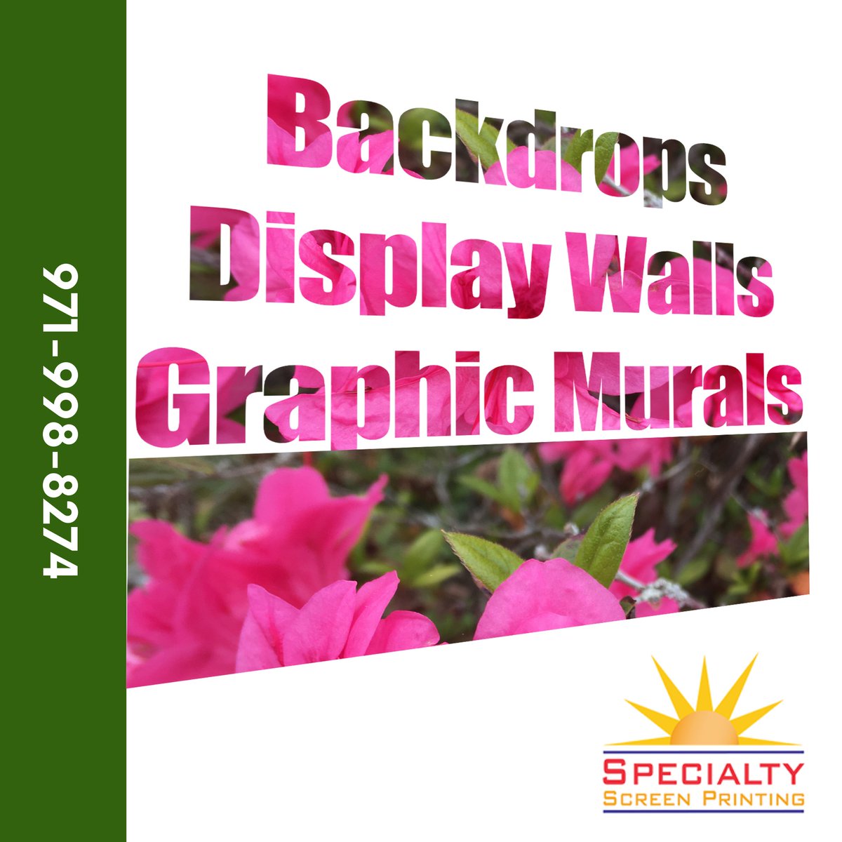 Making sure you grab their attention: trade shows, backdrops or graphic murals. We will print it. Call  971-998-8274.
#graphicmurals #tradeshow #kioskdesign #displays #backdrops #yamhillken #advertising #marketing #vinylsigns #graphicwalls