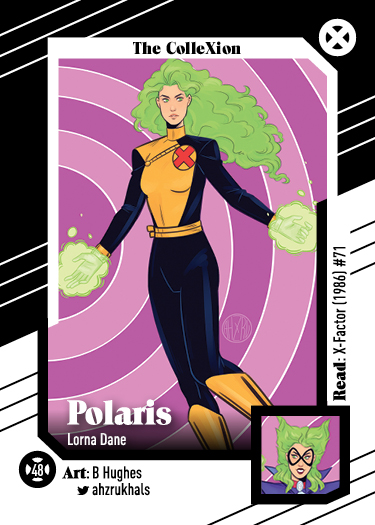 I know only one thing about  @ahzrukhals, and its that they turn in bangin' artwork in near record time. Polaris was the first complete card I had in hand, and it became the guinea pig for developing the template.