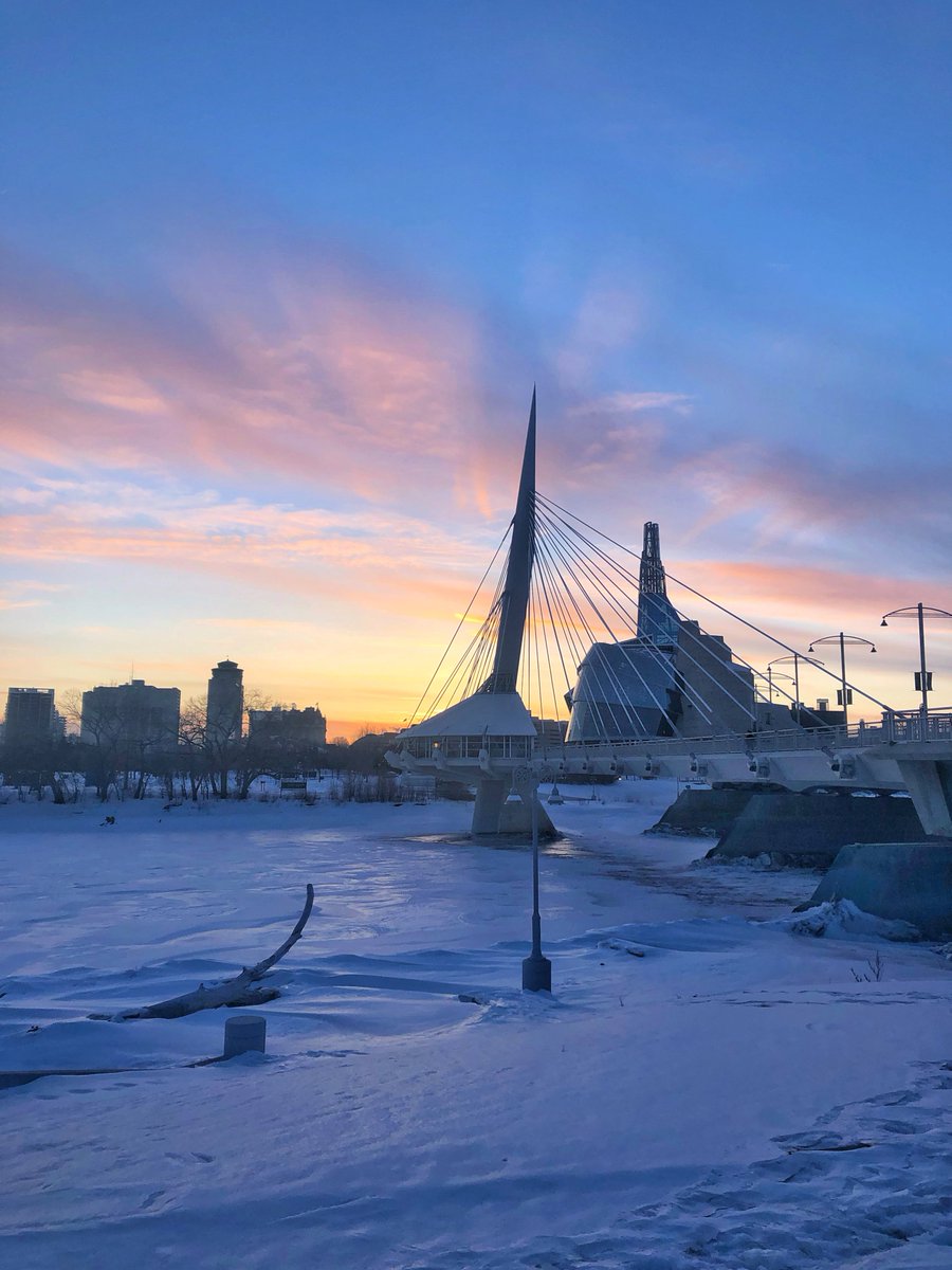January: I don't have a lot of January photos because the sun sets so far south at this time of year, so my camera is usually pointed away from the museum.  #Winnipeg 2/