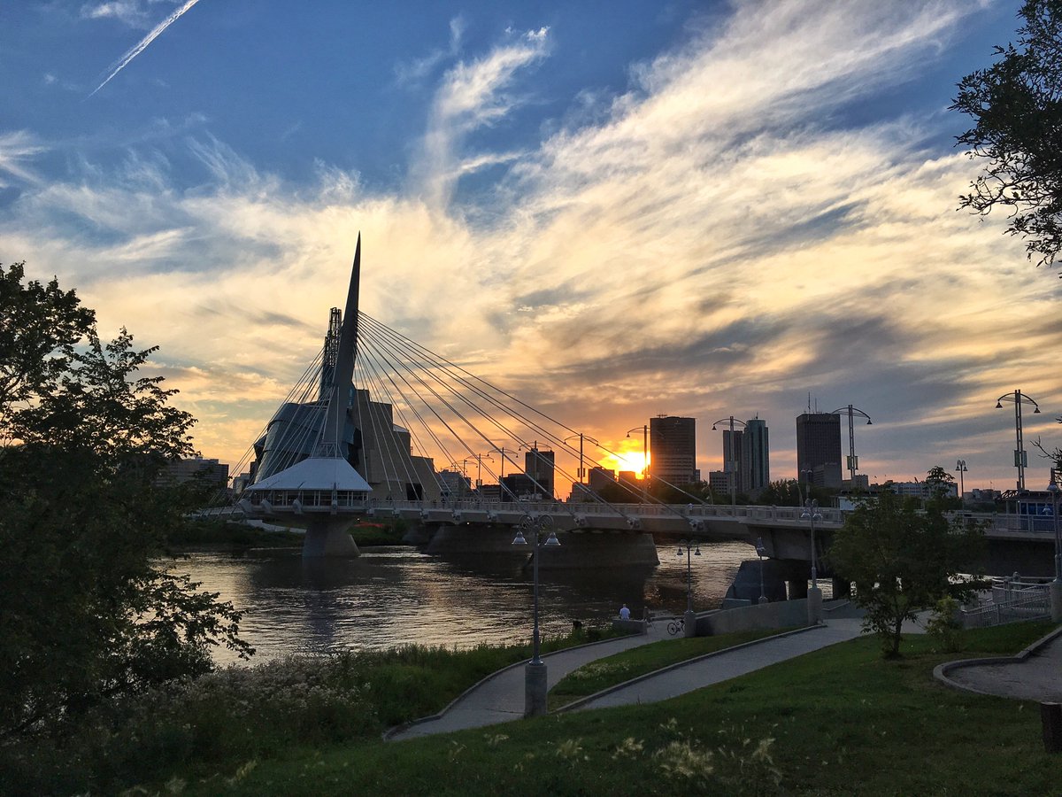 August: Already the days are getting shorter, and my walks are getting earlier, but we still get some awesome summer  #sunsets in  #Winnipeg  #photography 9/