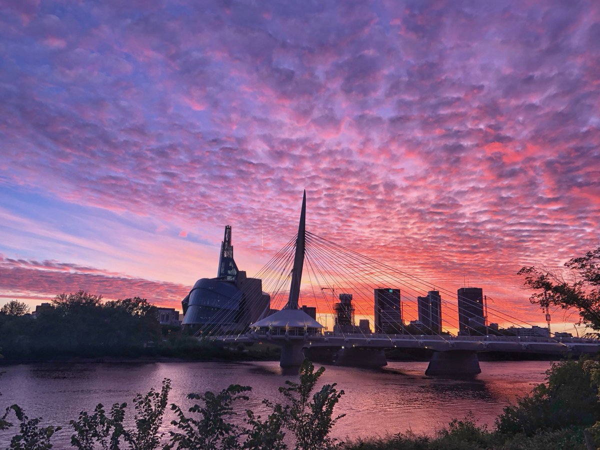 August: Already the days are getting shorter, and my walks are getting earlier, but we still get some awesome summer  #sunsets in  #Winnipeg  #photography 9/