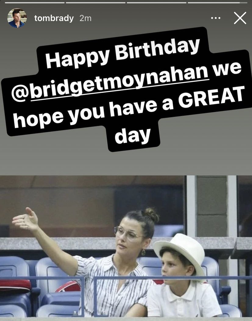 Tom Brady wishes Bridget Moynahan a happy birthday! 