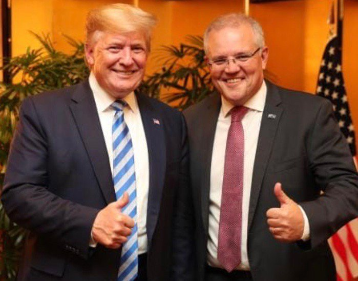 JonesHowDareYou's tweet photo. It bothers me greatly that everything that is extremely disturbing about Scott Morrison gets normalised in the majority of our media.
Just like Trump.
There was nothing "normal" about Trump and there is nothing "normal" about Scott Morrison. #auspol #SecularMatters https://t.co/SJx5Ukm6qr