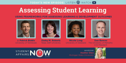 StuAffairsNOW's tweet photo. Today's episode discusses student learning, standards, assessment, creating a culture of assessment, social justice, and putting assessment to use for change to benefit all students. #SANow
https://t.co/kyCiXhQI5t https://t.co/NmkJLZyZKO
