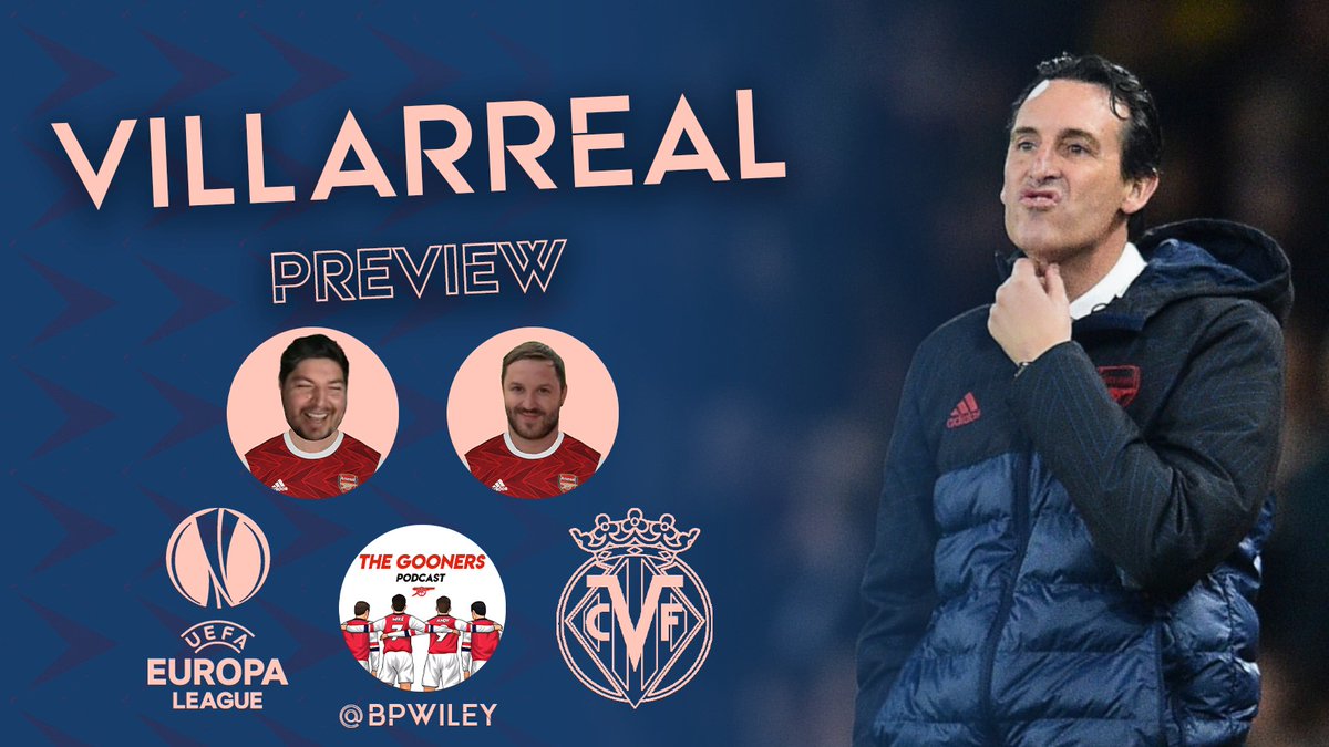 TheGoonersPod's tweet photo. NEW POD OUT NOW
#TheGoonersPod Ep. 5.69: "Things Just Got Villar-Real"

@MikeHerzFC @JC_AFC &amp; fit-again @EoinYoungAFC
 discuss the season-defining #EuropaLeague Semi 1st leg vs. #Villarreal

#LenoGate
#StanFan
#UnaiVsArteta
#LacaOrAuba
#Xhaka 

@bpwiley https://t.co/fVqLQjy32A