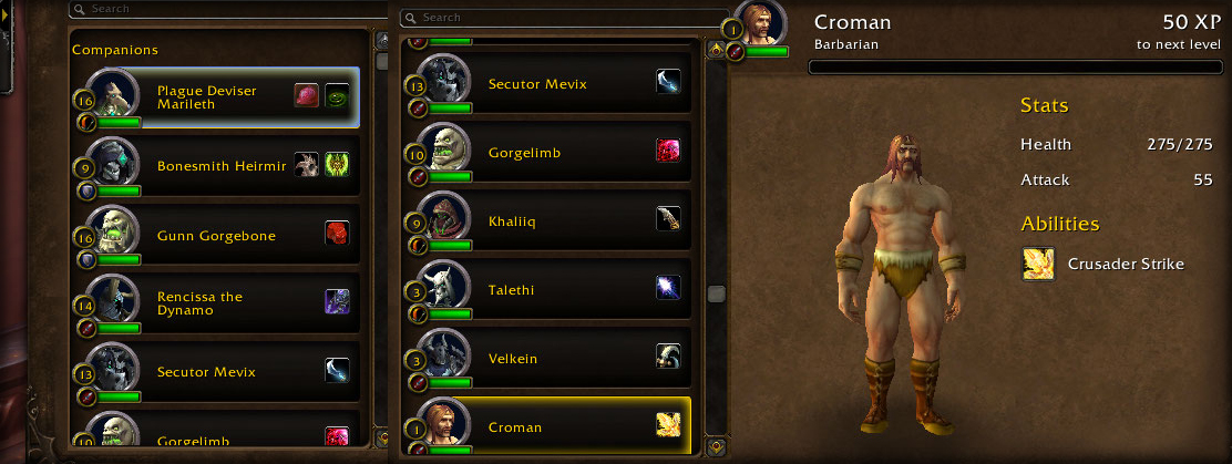 Imperious0212's tweet image. Hello #Croman!
I have him in my #Garrison!

But btw, with my #DeathKnight i found more followers than i did with my #DemonHunter, it is something nerfed about that?

I remember i got like 2-3 followers i found in Torghast on each door with my #DeathKnight.

#Warcraft