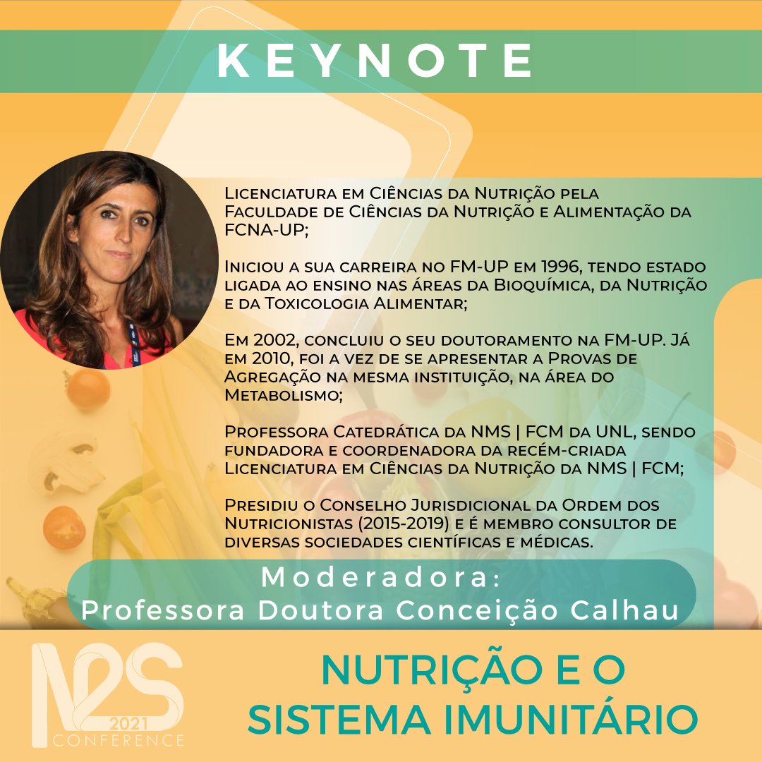 N2SConference's tweet image. Vivendo uma pandemia, olhamos para a nossa saúde com outros olhos, com um especial cuidado no que ao Sistema Imunológico diz respeito.
Neste espaço, terás a possibilidade de descobrir como podes modificar o teu dia alimentar e as tuas escolhas para maximizares a tua imunidade.