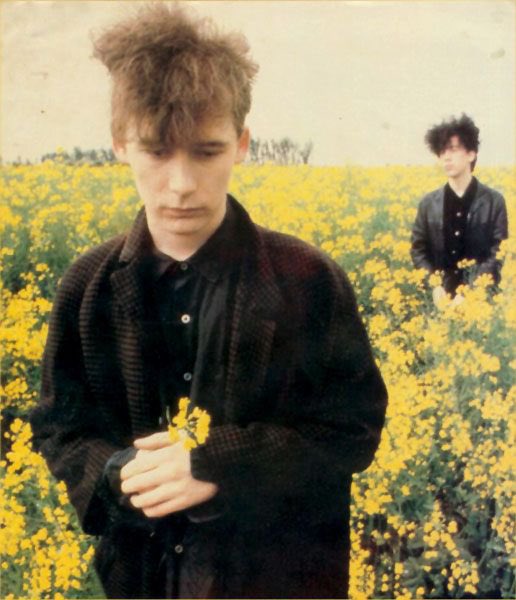 Indie bands standing about in oilseed rape #1: The Jesus And Mary Chain.