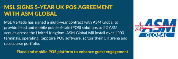 msl_solutions's tweet photo. We are delighted to extend our partnership with @ASMGlobalLive. MSL Verteda will install over 1200 #POS terminals across ASM UK arena and racecourse venues, operating @Kappture1 POS software. 
Read the Press Release : https://t.co/vOXv6QX2rg https://t.co/dfuHog56th