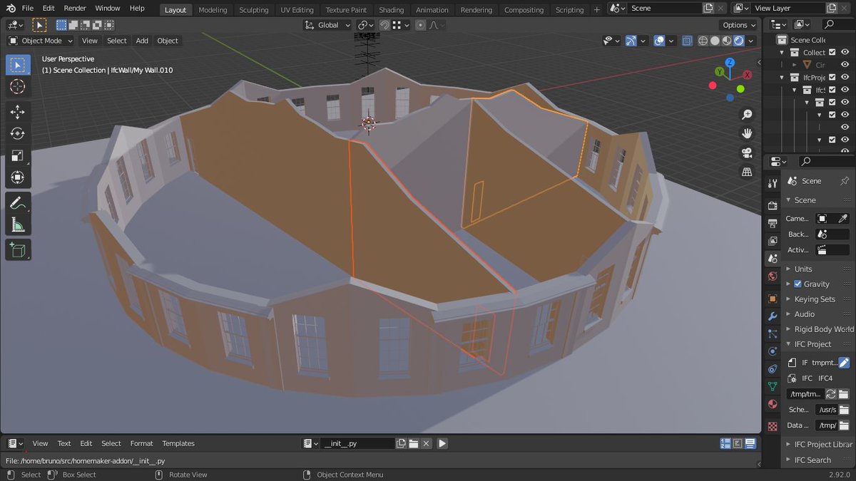 Walls such as gables now follow the roofline using polygonal bounded half space clipping