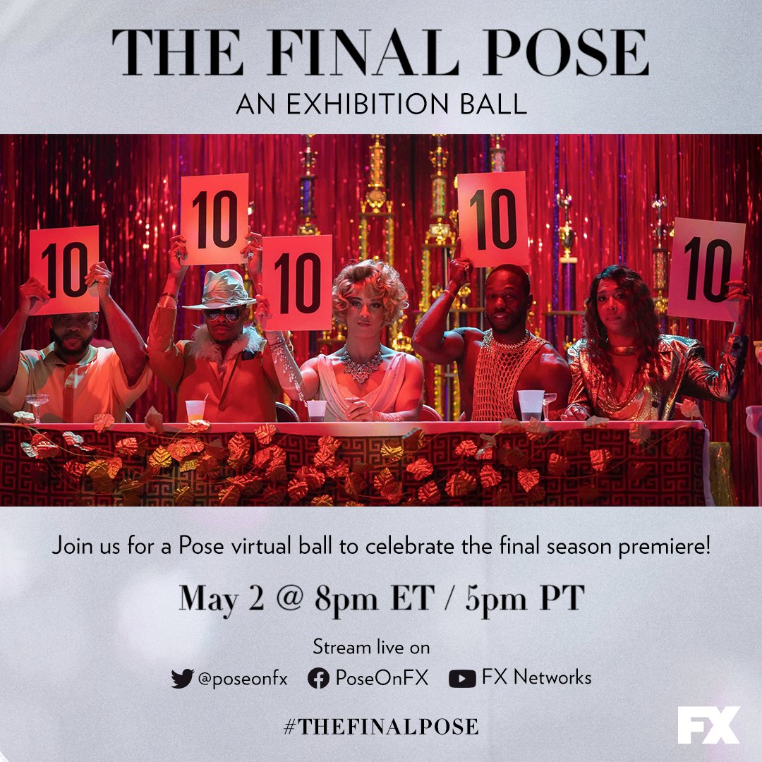 KingJustinGJ's tweet photo. •Verified It wouldn't be a premiere without a CELEBRATION. Join us for #TheFinalPose - An Exhibition Ball. Stream it live on Twitter, Facebook, and YouTube, this Sunday at 8P EST/ 5P PST.
•10s 10s 10s across the board #PoseFX https://t.co/vliTheUiD2