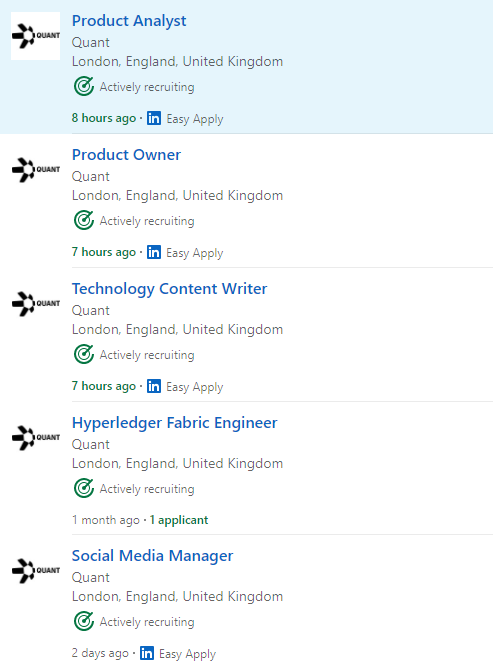 CryptoCoight's tweet image. And another round of jobs going out. This growth is insane and super exciting. $QNT