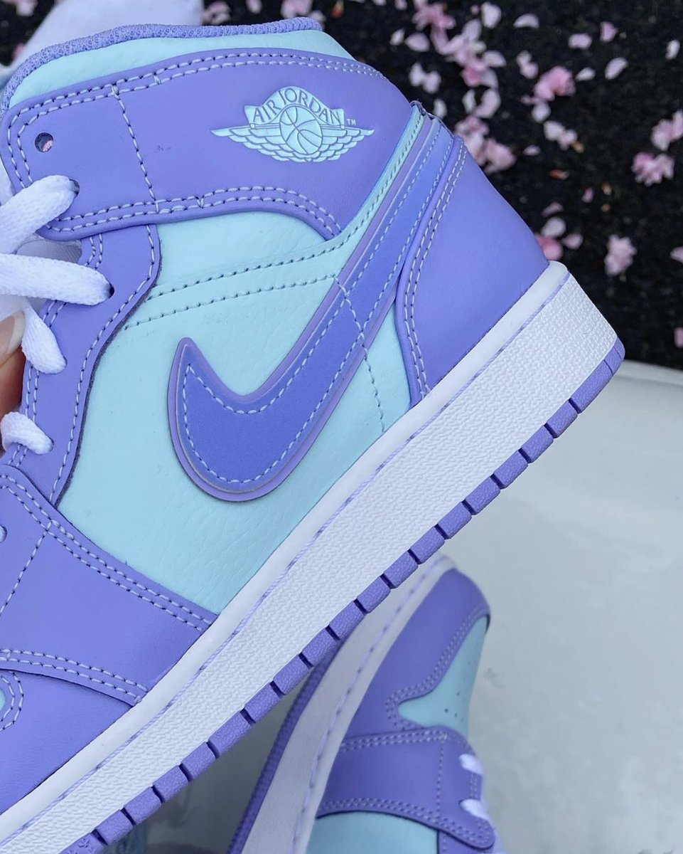 cute purple jordans