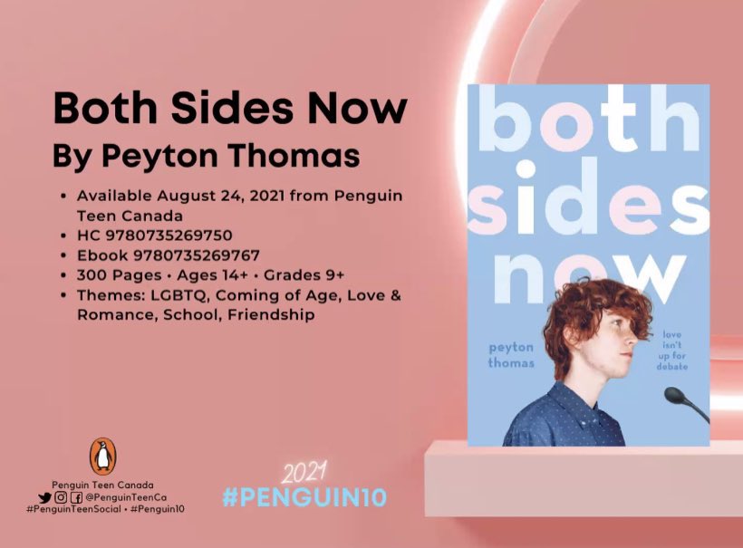 Excited for  #BothSidesNow coming out in August!  #Penguin10  #PenguinTeenSocial  @PenguinTeenCa