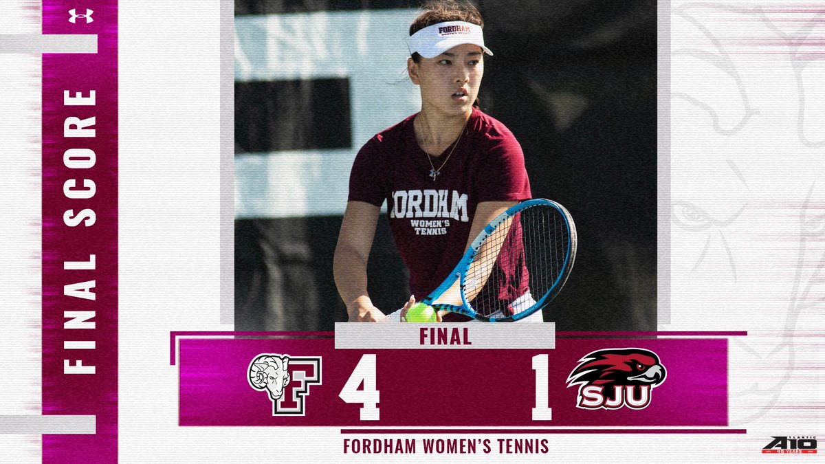 🎾 <a href="/FordhamWTennis/">FordhamWTennis</a> defeats Saint Joseph's in first round of 2021 <a href="/atlantic10/">Atlantic 10 Conference</a> Championship
Read more - bit.ly/3eGbNQm