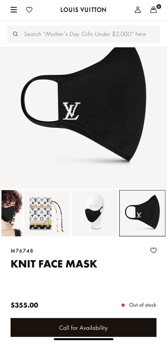 Products By Louis Vuitton: Knit Face Mask