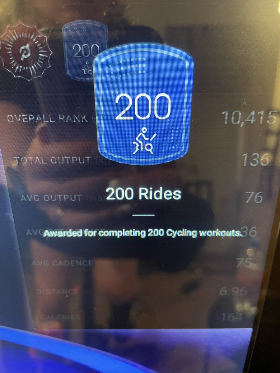 JustaBlondeMama's tweet photo. Hit my 200th ride with the fabulous @AllymissLove for her Usher ride!!!! @onepeloton  #peloton #workingmomsofpeloton https://t.co/N4mmHDLLIi