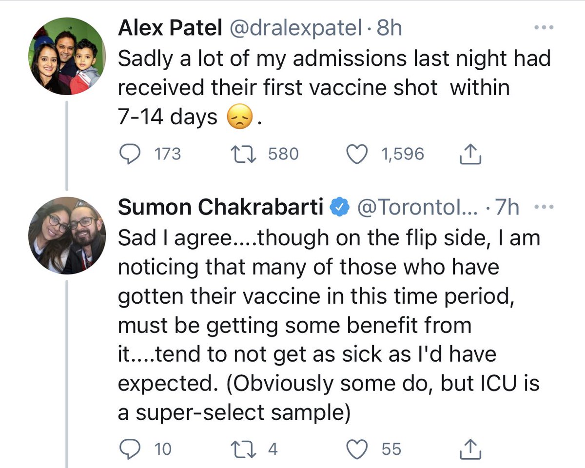 27/ And ICU physicians in Toronto are starting to speak up about vaxxinated people ending up in ICUs as well  #cdnpoli  #onpoli  #Canada  #Ontario  #Toronto