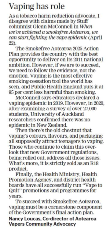 VapingAlliance's tweet photo. Boom !!!
@NY2NZ @avcanz cuts to shreds @NZStuff columnist @GlennMcCNZ piece on #vaping. https://t.co/yTaomR1tpW