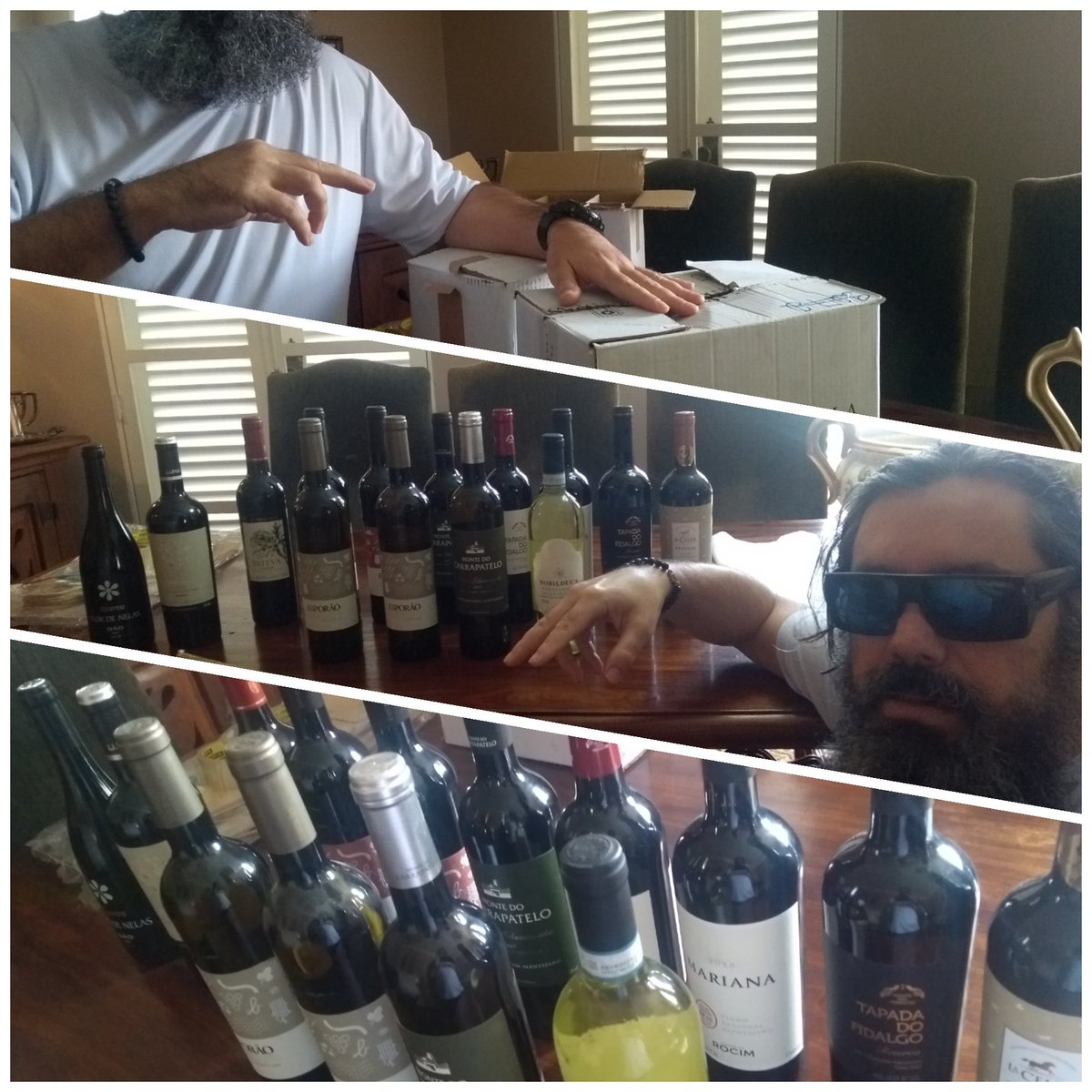 VictorVinhos's tweet photo. #WednesdayDelivery
#PortugueseWines #Esporรฃo , #MontedoCarrapatelo, #Rocim, #TapadadoFidalgoReserva. #FlordeNelas #LunaAgreloSyrah #Nobilduca https://t.co/IqoHFq5qq0
