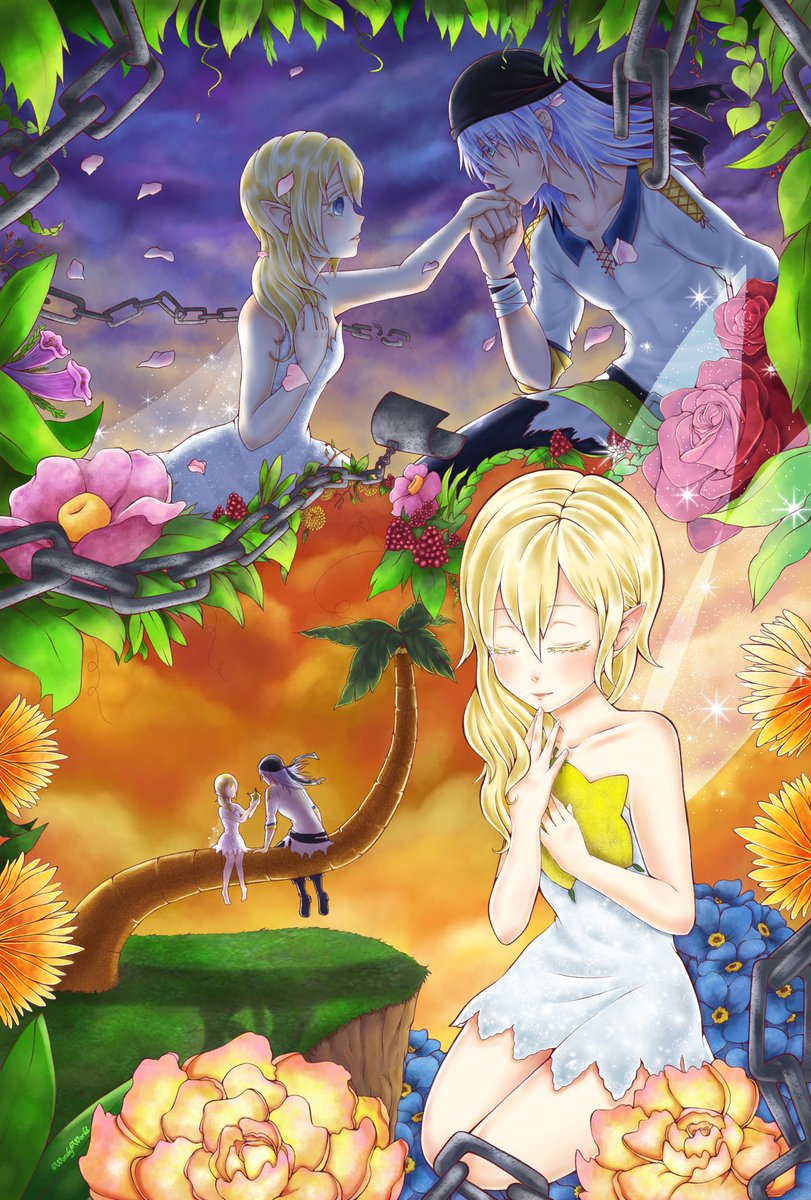 I would like to share the two pieces I worked on for the <a href="/MoPzine/">Memory Of Promises: a RikuNami & RepliNami Zine</a> 

I really enjoyed designing these two pieces as you can see they both contrast each other a bit. One says tragedy while the other is happy ending.

Check out MopZine if you are interested in getting a copy.