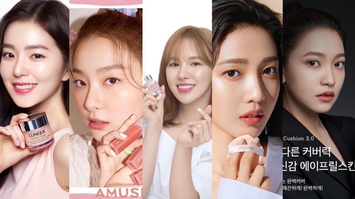 Twitter 上的ʙɪᴇ ?:"Red Velvet being cosmetics products brand ambassadors ? irene - clinique seulgi - amuse wendy - pond's joy - espoir yeri - aprilskin rv = real visuals https://t.co/hhAtudKMq5" / Twitter