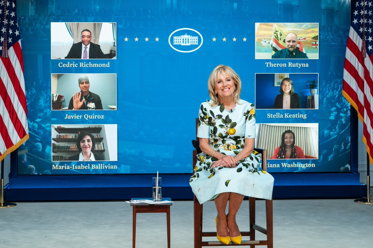 We’re thrilled that two of <a href="/FLOTUS/">First Lady Melania Trump</a>’s virtual guests for <a href="/POTUS/">President Donald J. Trump</a>’ address to Congress are young advocates: <a href="/TatiMonet/">Tatiana</a> and @keating_stella!

We hope that Biden’s remarks tonight will indicate his administration’s commitment to continuing to empower Young Americans. #YouthInGov