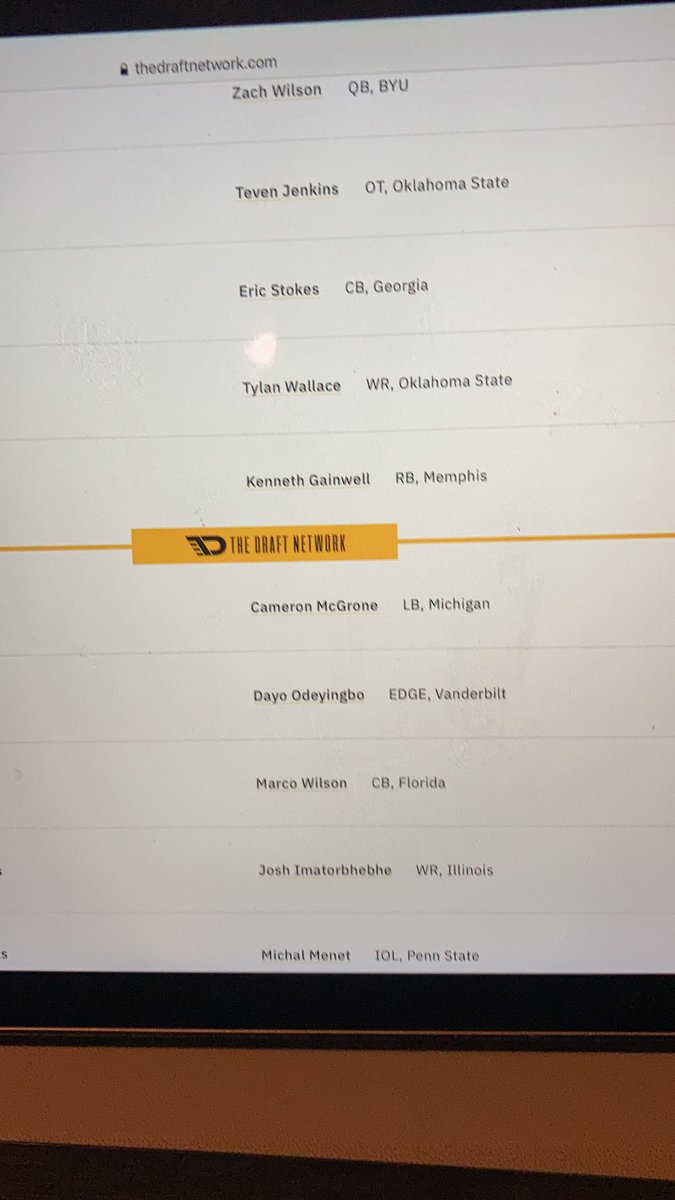 berto6828's tweet photo. #finalmockdraft #NFLDraft2021 #NFLTwitter  #jetstwitter #AllGasNoBrakes #nyjets @Joerb31 @Playlikeajet1 @therealtgriff @BrodieTalk @jetsxfactor https://t.co/t3BCvfjUFW