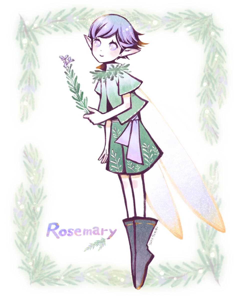 スズキユカ ハーブの妖精 ローズマリー オリジナル ファンタジー 創作 イラスト 妖精 花 T Co Jtqoh4huo2 T Co Unh1qp1fh7 Twitter