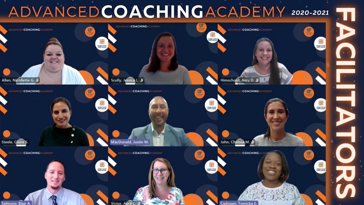 I’m so proud of this amazing team of #ocpsACA facilitators! You supported the growth of 60 coaches in a virtual Academy through a pandemic, and maintained the integrity of the academy. Thank you for your dedication to our coaches, teachers, &amp; students!
